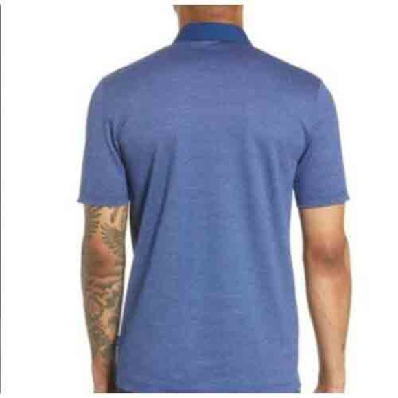Hugo Boss Plummer 05 Slim Fit Bird's Eye Polo Blue - Picture 2 of 6